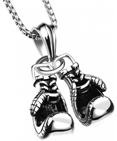 Lady Titanium Steel Mini Boxing Gloves Pendant Necklace for Men Sports Fitness Jewelry (Silver, One Size) Silver One Size $6....