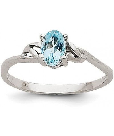 14k White Gold Aquamarine Birthstone Ring $73.50 Rings