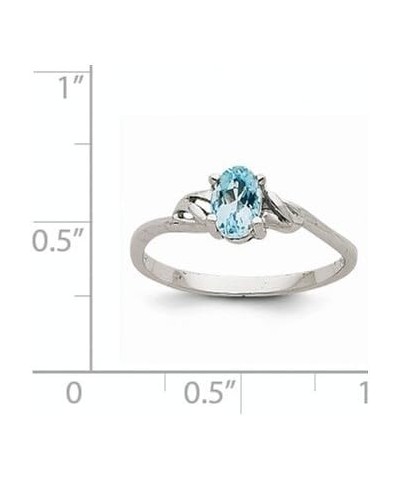 14k White Gold Aquamarine Birthstone Ring $73.50 Rings