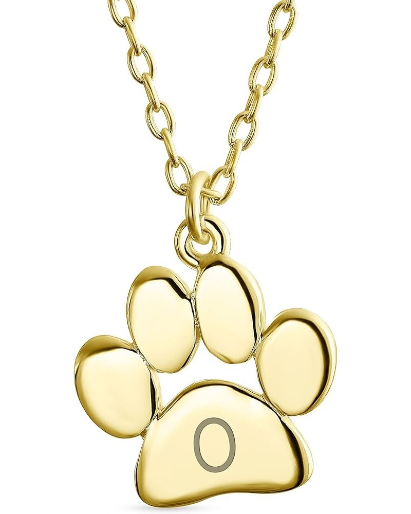 Personalized Initial Alphabet A-Z Dainty Dog Cat Pet Kitten Puppy Paw Print Pendant Necklace Animal Jewelry For Women Teen Po...