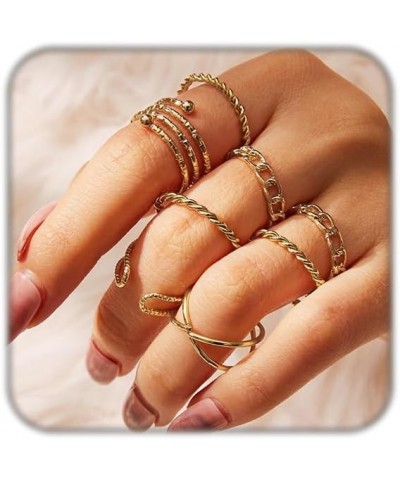 10 Pcs Gold Knuckle Rings Set for Women Knuckle Rings Stackable Rings for Women Rings for Teen Girls B $6.47 Rings