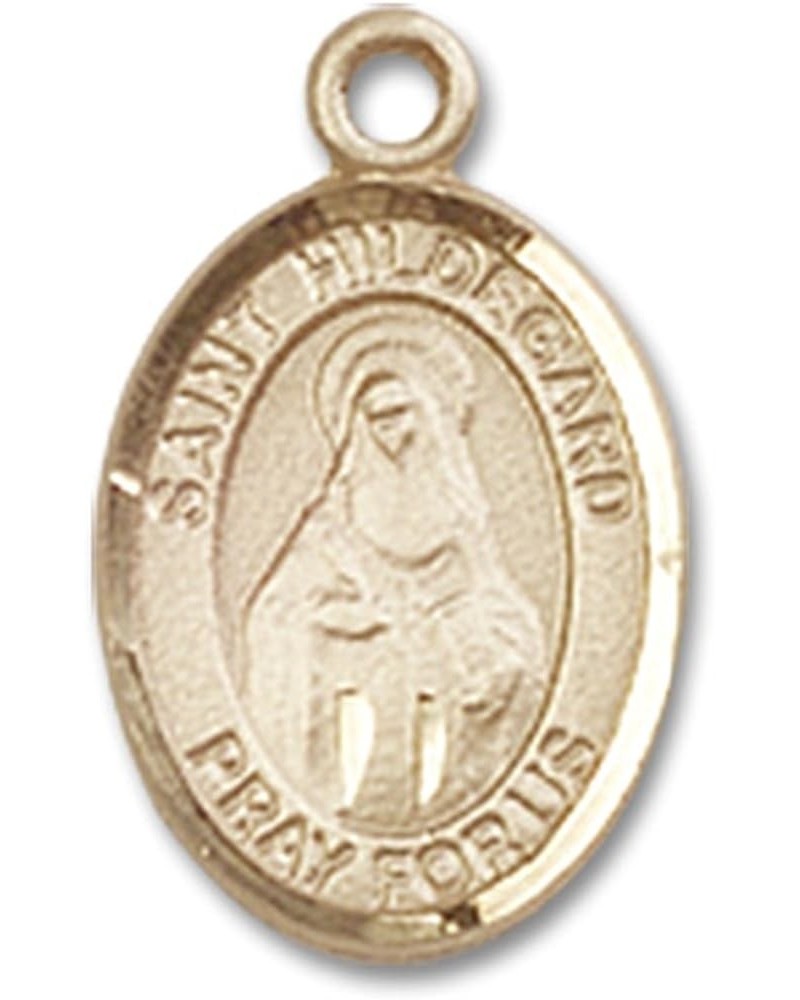 14 Karat Gold Catholic Patron Saint Medal Petite Charm Pendant, 1/2 Inch Saint Hildegard Von Bingen $100.58 Pendants