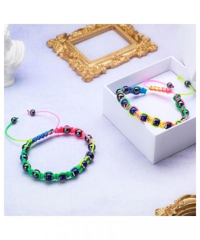 Adjustable Mood Bracelet for Women 2 Pieces Dazzling Shimmer Color Changing Beads Based on Emotions Thermochromic Bead Bracel...