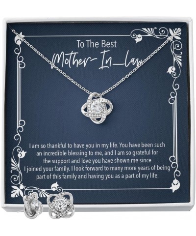 Mother-In-Law Gift Ideas - Womens Pendant Necklaces with Message Cards, TwoTone Box LoveKnotSet-Message Card 9 $41.80 Jewelry...