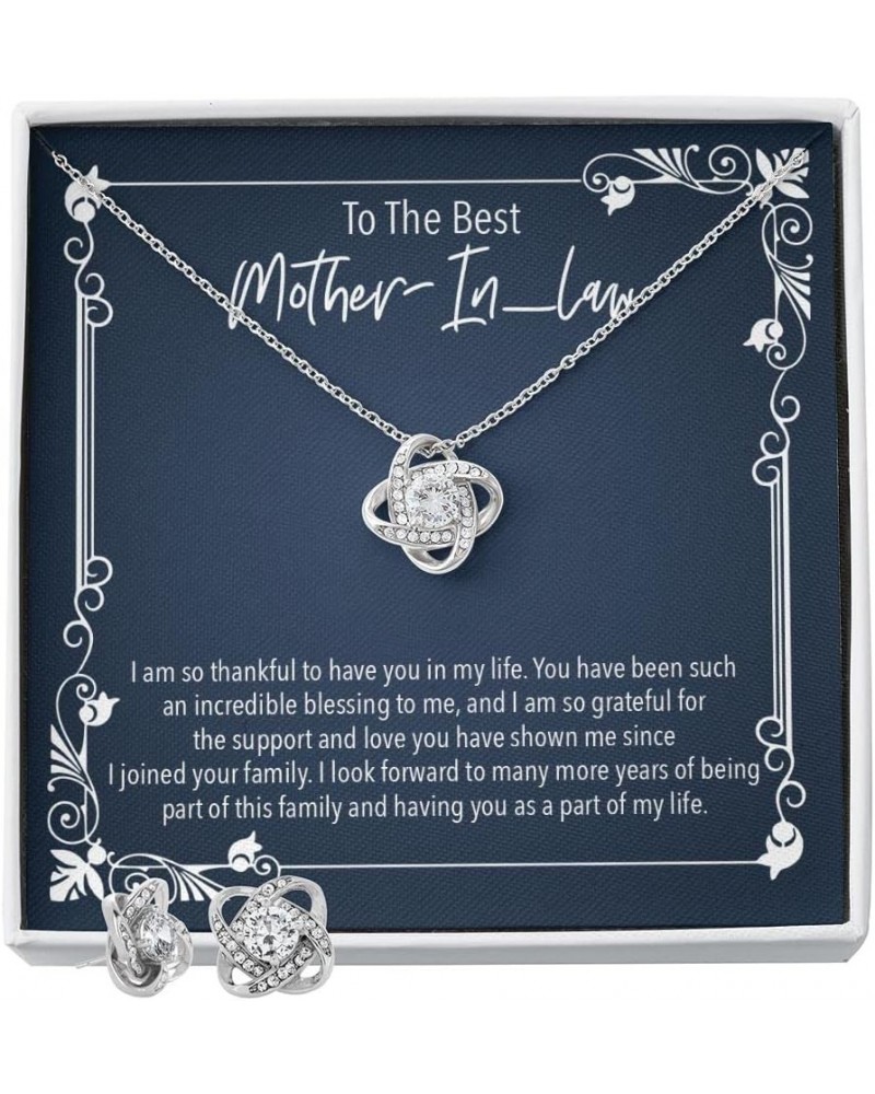 Mother-In-Law Gift Ideas - Womens Pendant Necklaces with Message Cards, TwoTone Box LoveKnotSet-Message Card 9 $41.80 Jewelry...