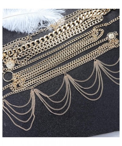 Chain Belts for Women Waist Chains Summer Beach Hip Belly Body Chains Jewelry A:Gold Tone $11.01 Body Jewelry