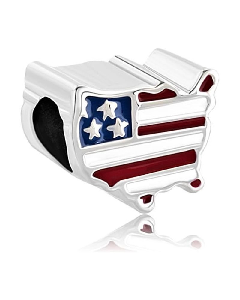 USA/Canada/Paris/Dubai/Florida Charm Bead for Bracelet & Necklace USA $7.94 Bracelets