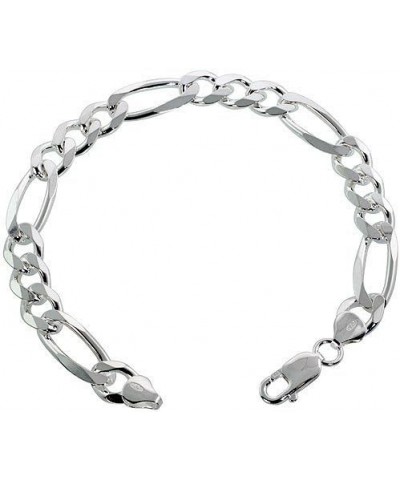 Figaro 250-10MM .925 Sterling Silver Itlalian Link Chain 8.5 Inches $44.46 Necklaces