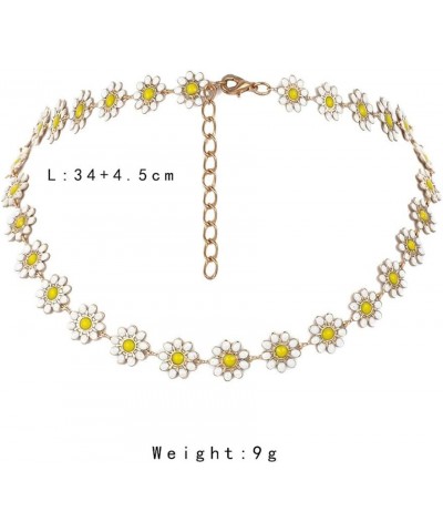 White Daisy Necklaces for Women Girls.Flowers Daisy Choker Necklace Pearl Daisy Necklace Cute Little Daisy Sunflower Necklace...