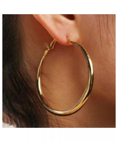 Large Pearl Hoop Earrings Super Huge Circle Thin Dangle Drop Earrings Elegant Accessories Gold for Women Girls Style 6 $7.23 ...