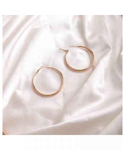 Large Pearl Hoop Earrings Super Huge Circle Thin Dangle Drop Earrings Elegant Accessories Gold for Women Girls Style 6 $7.23 ...