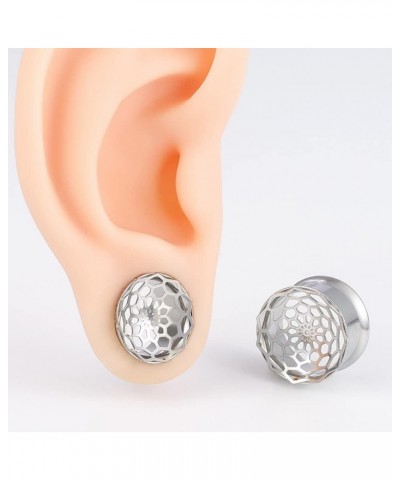 2 PCS Hypoallergenic 316 Stainless Steel 0G-1" Sunflower Ear Gauges Single Flared Ear Tunnels Fashion Expander Stretcher Body...