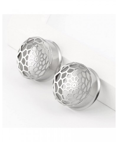 2 PCS Hypoallergenic 316 Stainless Steel 0G-1" Sunflower Ear Gauges Single Flared Ear Tunnels Fashion Expander Stretcher Body...