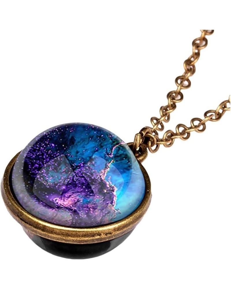 Glow Planet Dome Double Dark System Glass Galaxy Sided In Pendant Necklace The Necklaces Pendants Fashion Personality Design ...