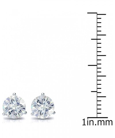 1 to 7 Carat Moissanite Round Stud Earrings for Women in 14k Gold (J-K, TGW) 3-Prong Martini Screw Back White Gold 1.0 carats...