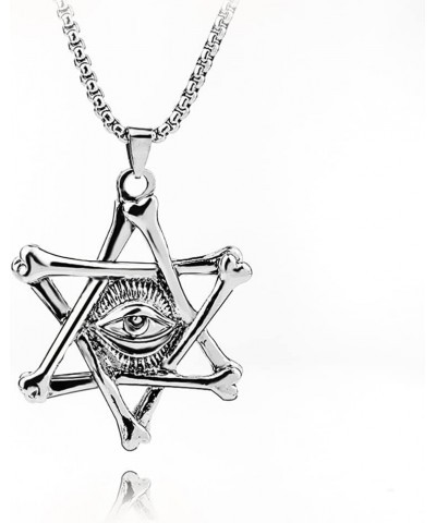 Punk Necklace for Men Boys Women with 23.6" Stainless Steel Box Chiain 43 - Devil's Eye $5.13 Necklaces