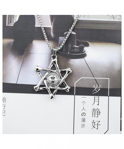 Punk Necklace for Men Boys Women with 23.6" Stainless Steel Box Chiain 43 - Devil's Eye $5.13 Necklaces