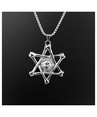 Punk Necklace for Men Boys Women with 23.6" Stainless Steel Box Chiain 43 - Devil's Eye $5.13 Necklaces