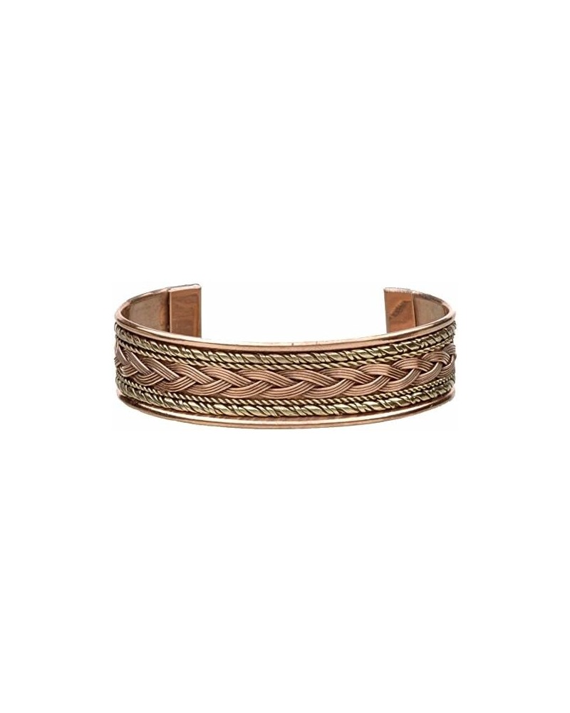 Deluxe Two Tone Braided Copper Cuff Bangle Bracelet $8.79 Bracelets