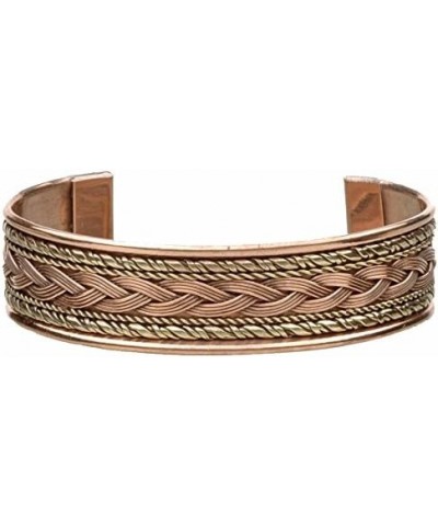 Deluxe Two Tone Braided Copper Cuff Bangle Bracelet $8.79 Bracelets