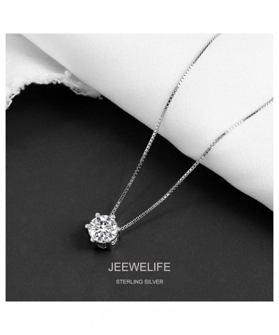 Sterling Silver Cubic Zirconia Necklace Necklace for Women Girls Christmas Mother's Day Gift Sister in Law $15.50 Necklaces