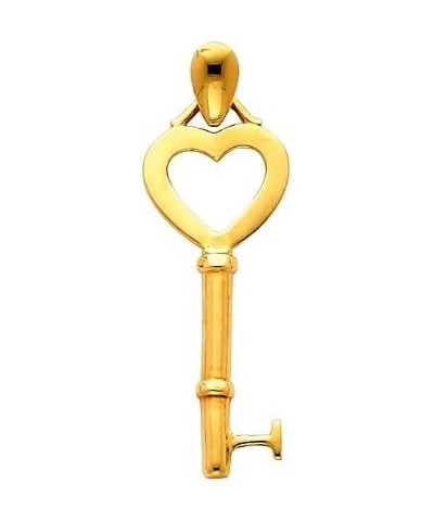 14k Yellow Gold Key to My Heart Pendant with 1.2mm Cable Chain Necklace 18.0 Inches $76.12 Necklaces