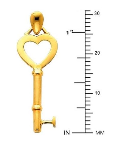 14k Yellow Gold Key to My Heart Pendant with 1.2mm Cable Chain Necklace 18.0 Inches $76.12 Necklaces