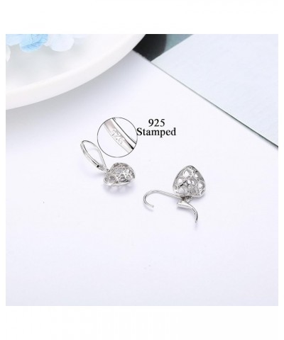 925 Sterling Silver Ball Heart Dangle Earrings for Women Lightweight Vintage Drop Dangle Earrings Leverback Earrings Jewelry ...