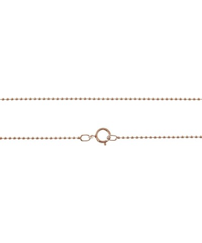 Sterling Silver Chain Necklace In Silver, 14K Gold Plate or Rose Gold Plated 20 Rose Gold Plated Sterling Silver Ball Chain $...