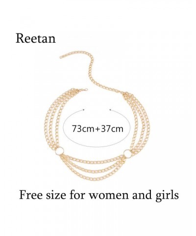 Layered Body Chains Gold Waist Chain Rave Bikini Belly Chain Party Nightclub Body Jewelry Accessories for Women and Girls $9....