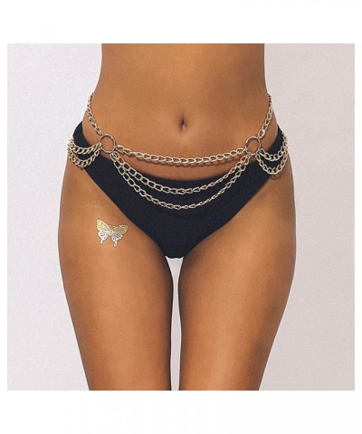 Layered Body Chains Gold Waist Chain Rave Bikini Belly Chain Party Nightclub Body Jewelry Accessories for Women and Girls $9....