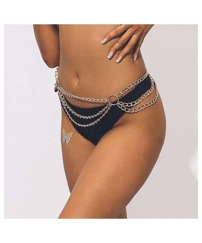 Layered Body Chains Gold Waist Chain Rave Bikini Belly Chain Party Nightclub Body Jewelry Accessories for Women and Girls $9....