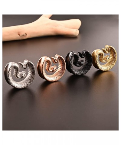 2PCS Ear Gauges Snake Saddle Ear Plugs Tunnels Stainless Steel Hypoallergenic Earrings Body Piercing for Ear Expander 22mm(7/...