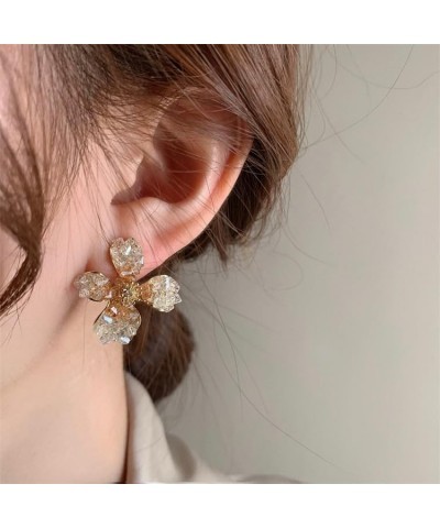 Gold Flower Earrings Large Flower Stud Earrings Flower Statement Earrings Chunky Floral Earrings Women Jewelry Gift C3 $8.24 ...