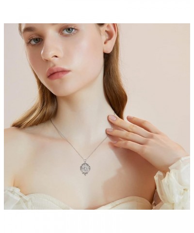 Pentagram Necklace Sterling Silver Pentacle Wiccan Birthstone Tetragrammaton Necklace Gift for Women Moonstone $20.50 Necklaces