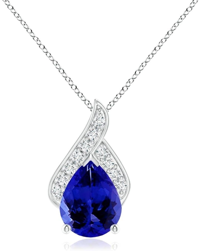 Natural Tanzanite Solitaire Pendant Necklace for Women, Girls in 14K Solid Gold/Platinum | December Birthstone | Jewelry Gift...