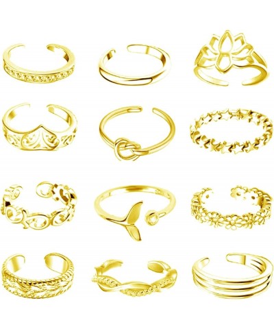 12PCS Toe Rings for Women Adjustable Band Rings Vintage Retro Celtic Knot Arrow Wave Flower CZ Open Toe Ring style 2 $8.69 Bo...