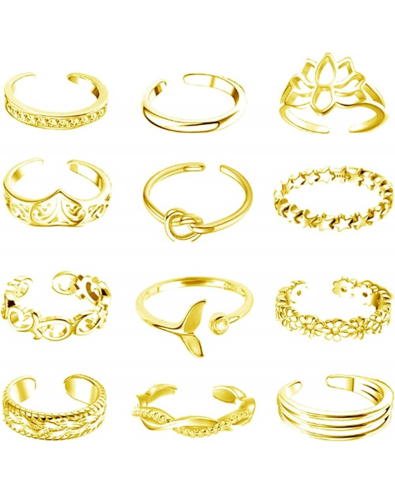 12PCS Toe Rings for Women Adjustable Band Rings Vintage Retro Celtic Knot Arrow Wave Flower CZ Open Toe Ring style 2 $8.69 Bo...