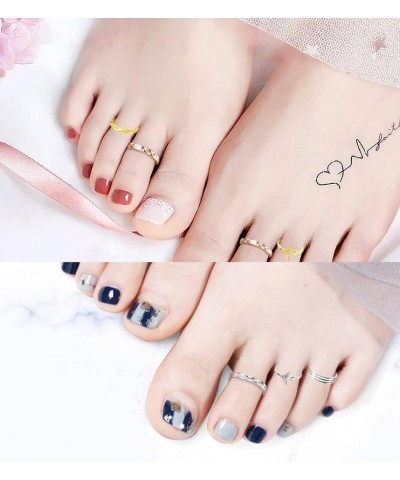 12PCS Toe Rings for Women Adjustable Band Rings Vintage Retro Celtic Knot Arrow Wave Flower CZ Open Toe Ring style 2 $8.69 Bo...