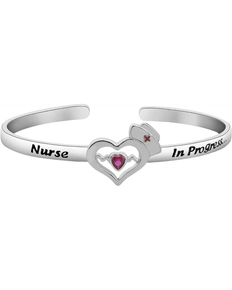 Future Nurse Gift Nurse Graduation Gift Nurse in Progress Student Nurse Cuff Bracelet Nursing Student Jewelry Nurse in Progre...