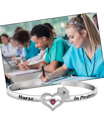 Future Nurse Gift Nurse Graduation Gift Nurse in Progress Student Nurse Cuff Bracelet Nursing Student Jewelry Nurse in Progre...