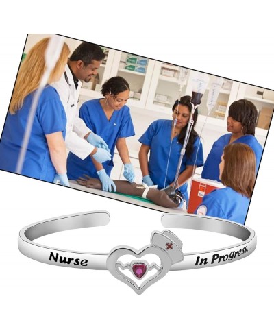 Future Nurse Gift Nurse Graduation Gift Nurse in Progress Student Nurse Cuff Bracelet Nursing Student Jewelry Nurse in Progre...