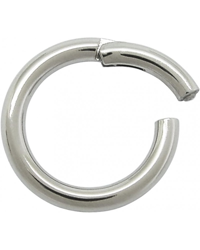 2PCS 316L Stainless Steel Body Piercing Jewelry Hinged Clicker Segment Hoop Ring 14g 8mm steel $11.49 Body Jewelry