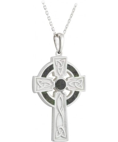 Connemara Marble Cross Necklace - Sterling Silver $43.73 Necklaces