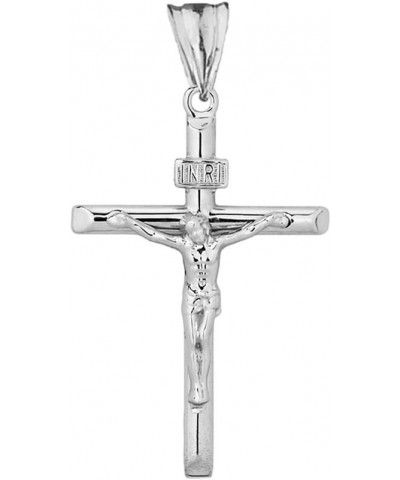 .925 Sterling Silver 1.17” INRI Crucifix Jesus Christ on the Holy Cross Pendant Necklace, Choice of Length Cross Pendant $20....