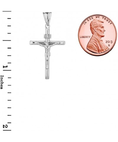 .925 Sterling Silver 1.17” INRI Crucifix Jesus Christ on the Holy Cross Pendant Necklace, Choice of Length Cross Pendant $20....