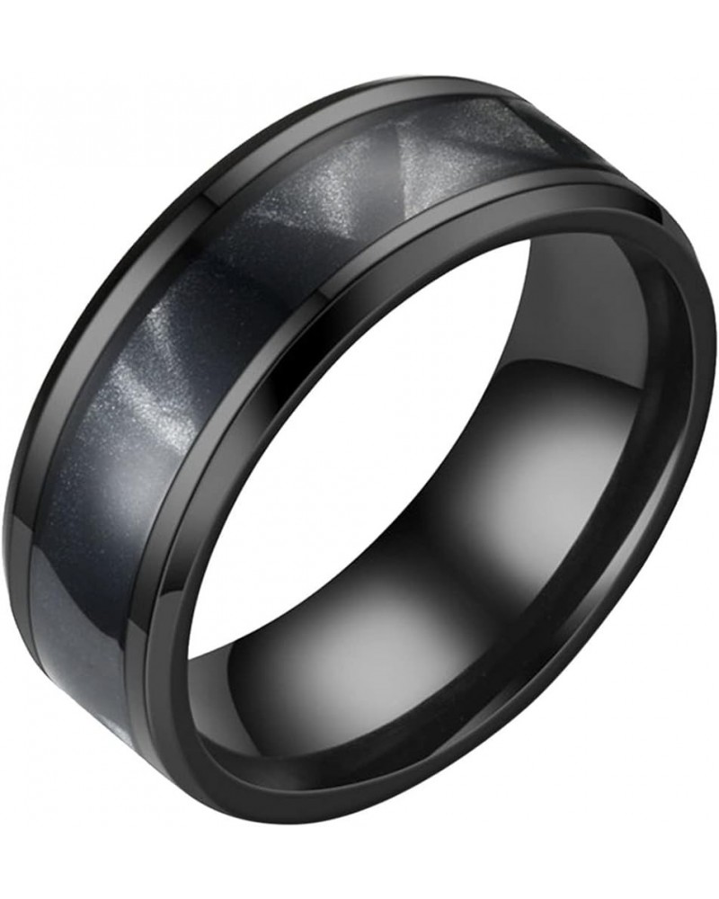 Mens Women Wedding Rings Fashion Jewelry Engagement Rings Opal Sapphire Bridal Band Promise Rings (Blue-a, 7) Black-a 9 $5.27...