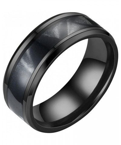 Mens Women Wedding Rings Fashion Jewelry Engagement Rings Opal Sapphire Bridal Band Promise Rings (Blue-a, 7) Black-a 9 $5.27...