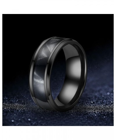 Mens Women Wedding Rings Fashion Jewelry Engagement Rings Opal Sapphire Bridal Band Promise Rings (Blue-a, 7) Black-a 9 $5.27...