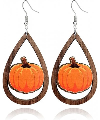 Cute Thanksgiving Turkey Pumpkin Maple Leaf Dangle Earrings for Women Lightweight Holiday Dangle Earrings Thanksgiving Fall W...